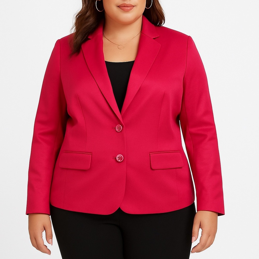 7th Avenue Suiting Collection‎ Women's Blazer Size 14 Hot Pink Career Jacket L